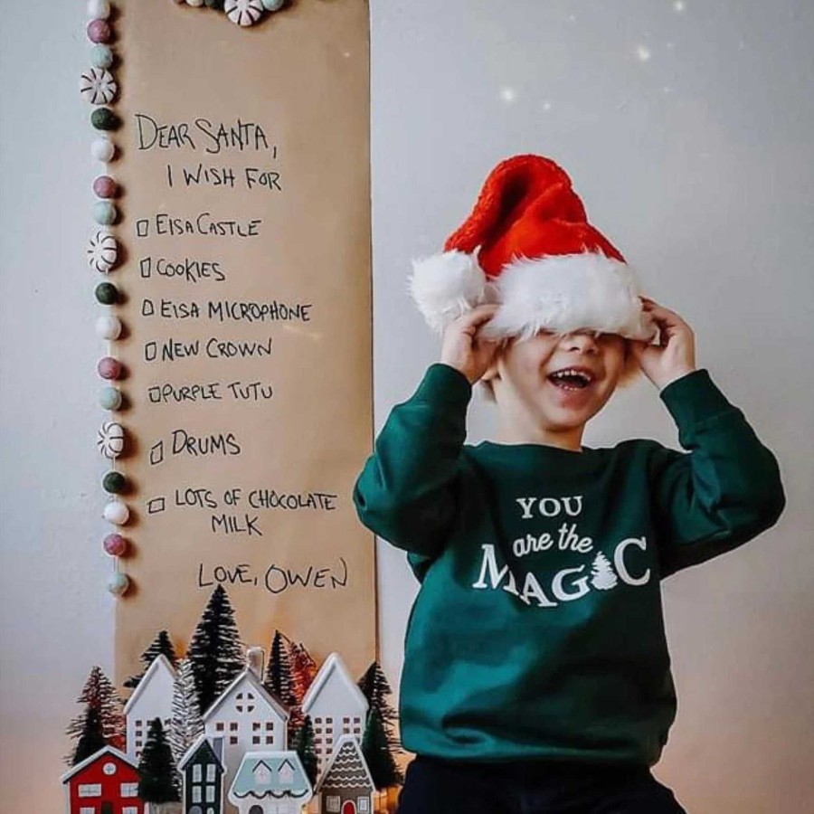 Boy The Wishing Elephant | You Are The Magic Kids Sweatshirt, Green