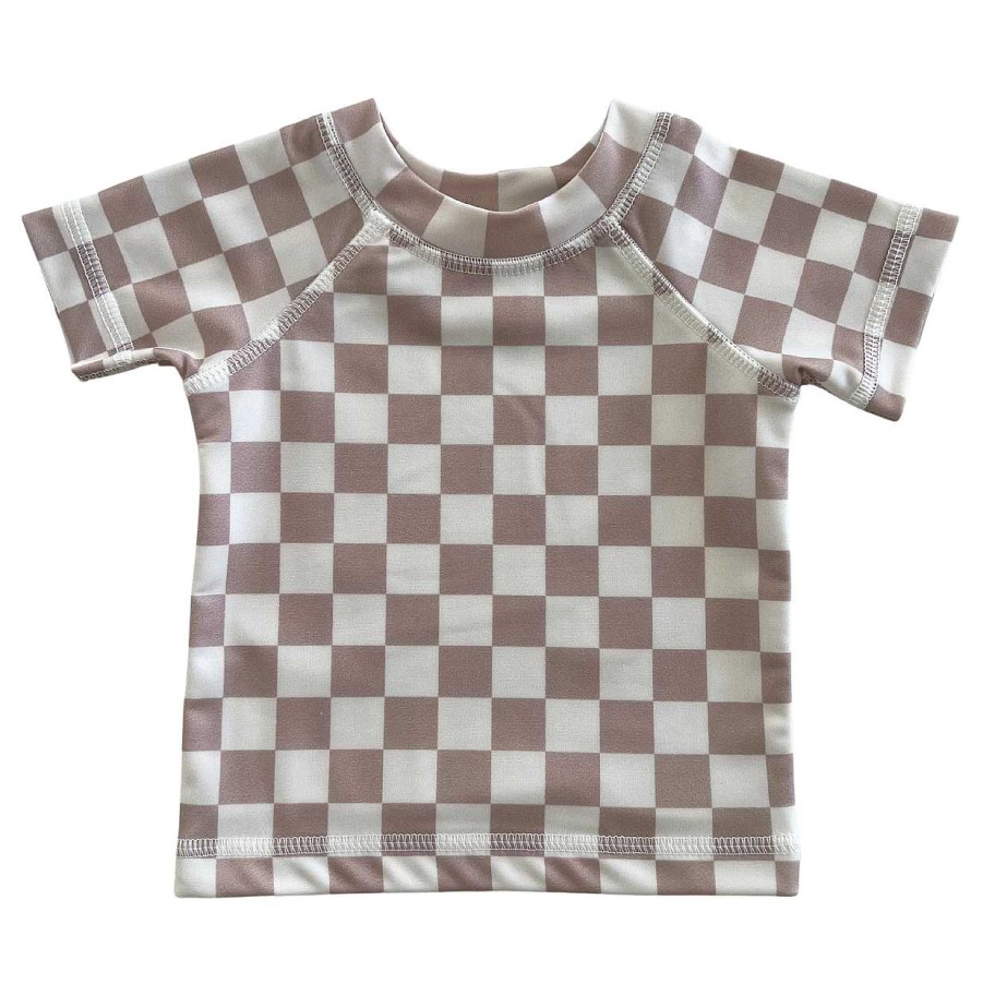 Boy SIIX Collection | Tiramisu Checkerboard / Cabana Rashguard / Upf 50+