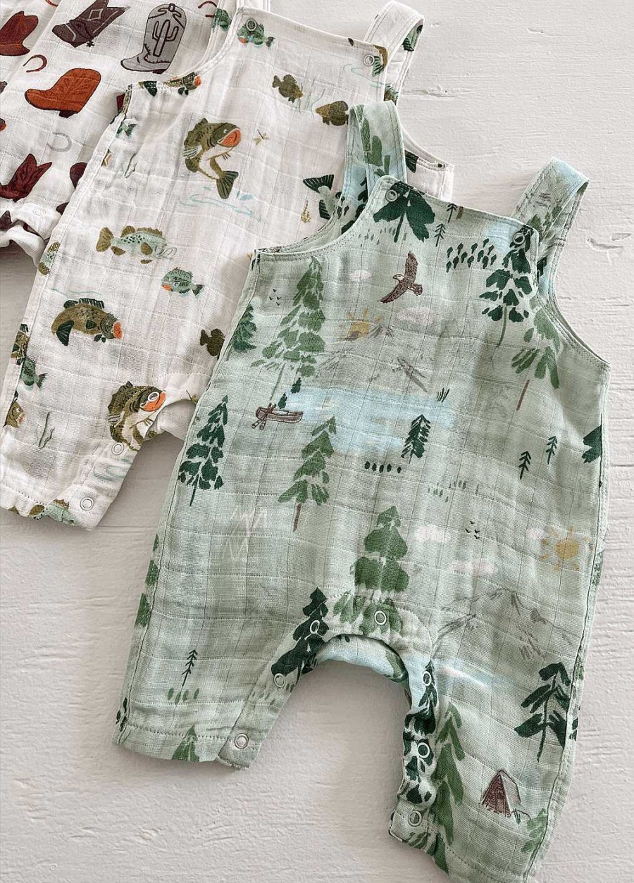 Girl Angel Dear | Muslin Overall, Mountain Cabin