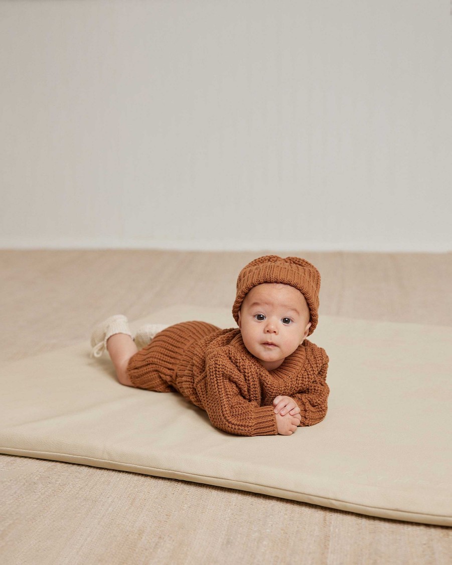 Boy Quincy Mae | Organic Knit Tie Bloomer, Cinnamon