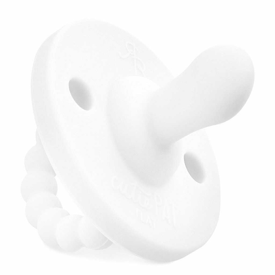 Baby Stuff Ryan & Rose | Cutie Pat Flat Pacifier, White