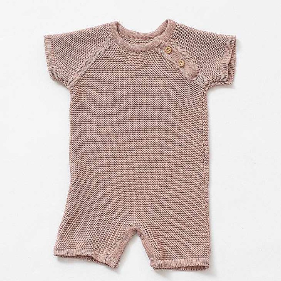 Girl Zestt | Organic Knit Shortall, Berry