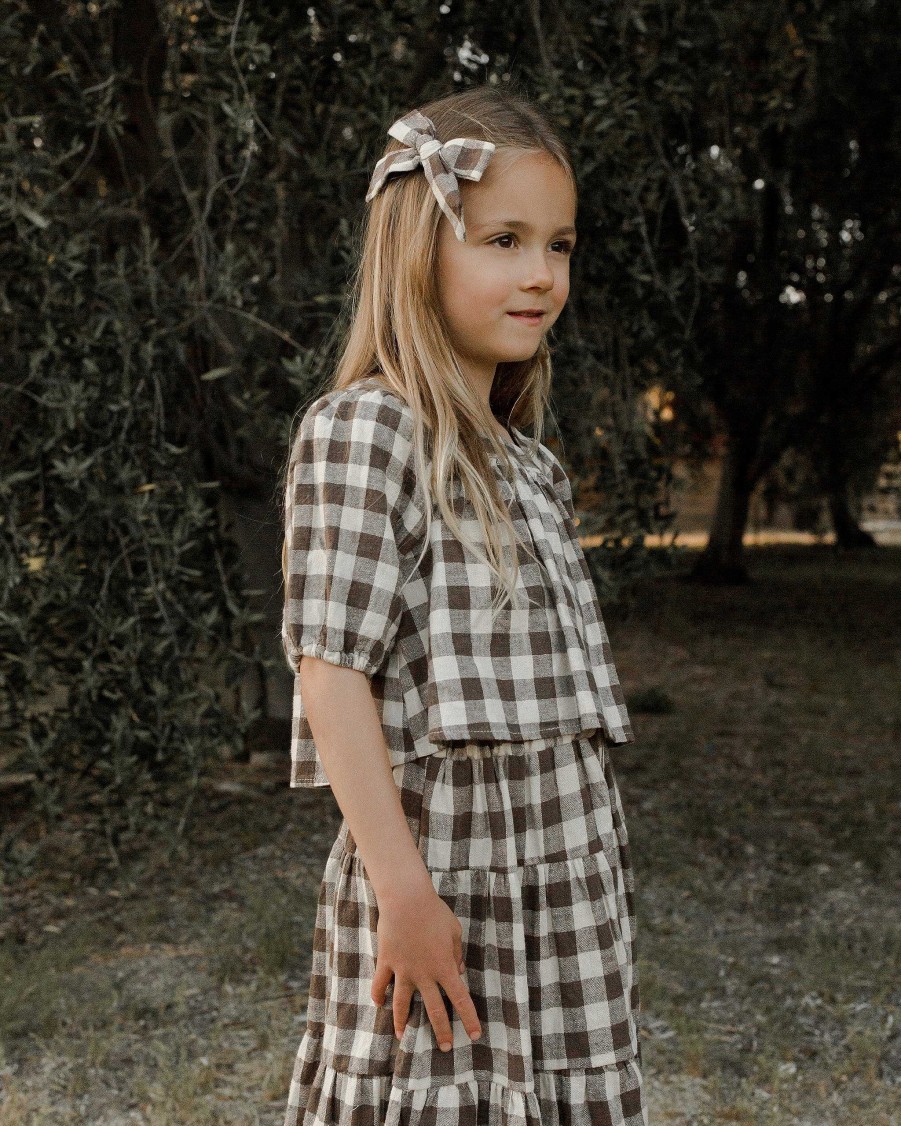 Girl Rylee & Cru | Rylee & Cru Gia Blouse, Charcoal Check