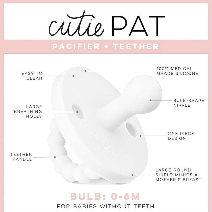 Baby Stuff Ryan & Rose | Cutie Pat Bulb Pacifier, White