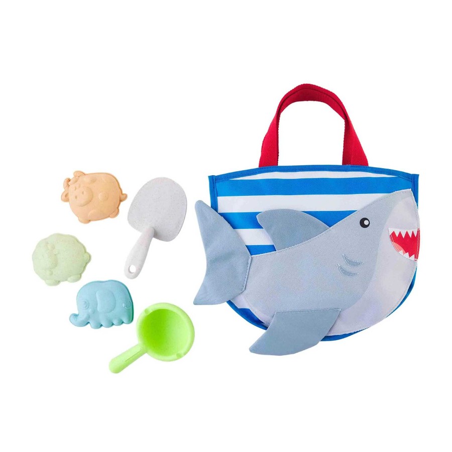 Girl Mud Pie | Shark Sand Toy Tote Set