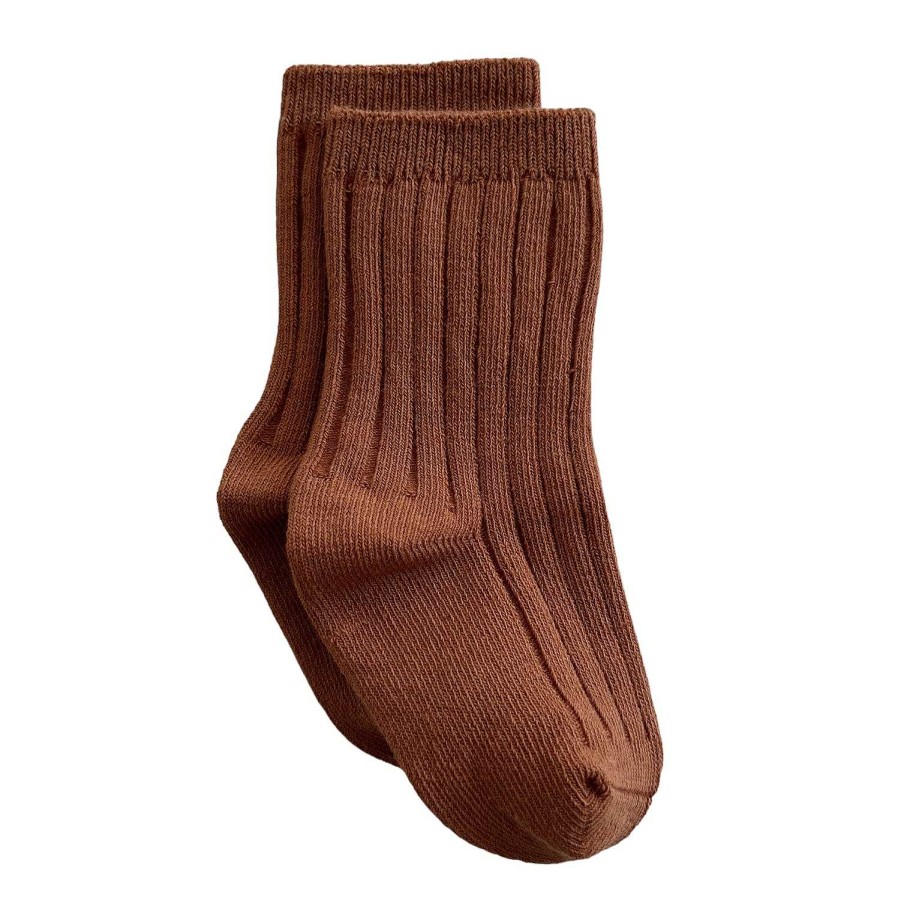 Accessories Sold by SpearmintLOVE | Basic Ribbed Socks, Cinnamon