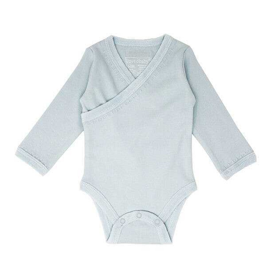 Girl L'ovedbaby | Velveteen Wrap Bodysuit, Moonbeam