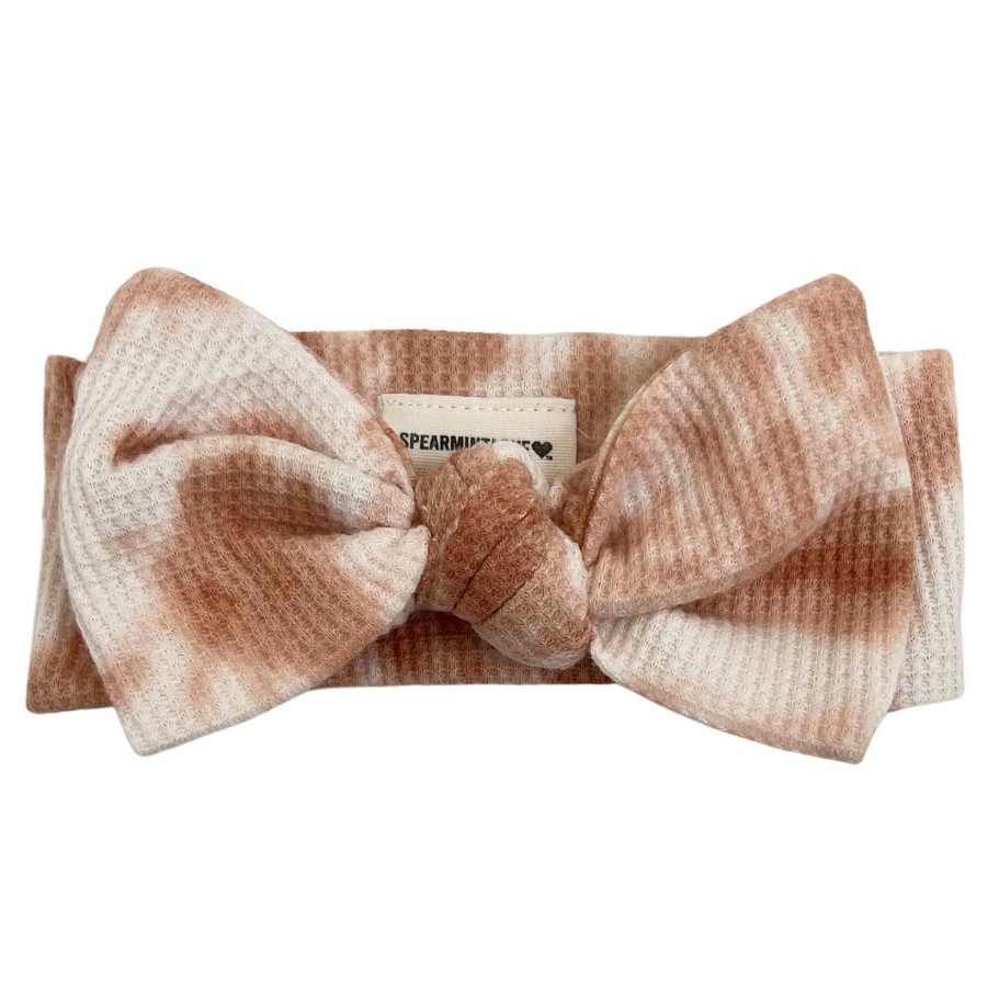 Girl SpearmintLOVE | Organic Waffle Knot Bow, Spice Tie Dye