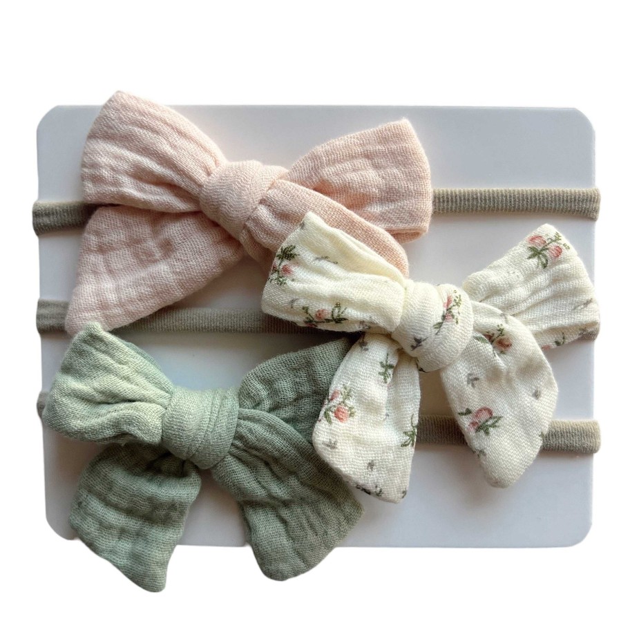 Girl Sold by SpearmintLOVE | 3-Pack Nylon Bows, Stella