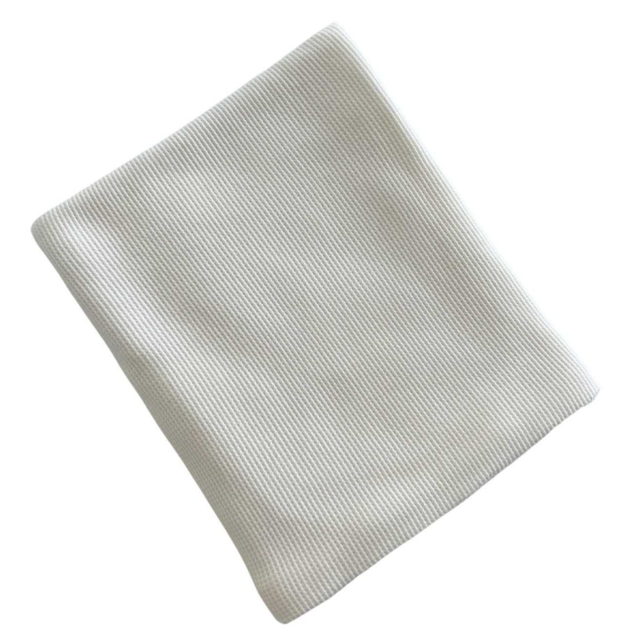 Baby Stuff SpearmintLOVE | Organic Cotton Waffle Swaddle, Winter White