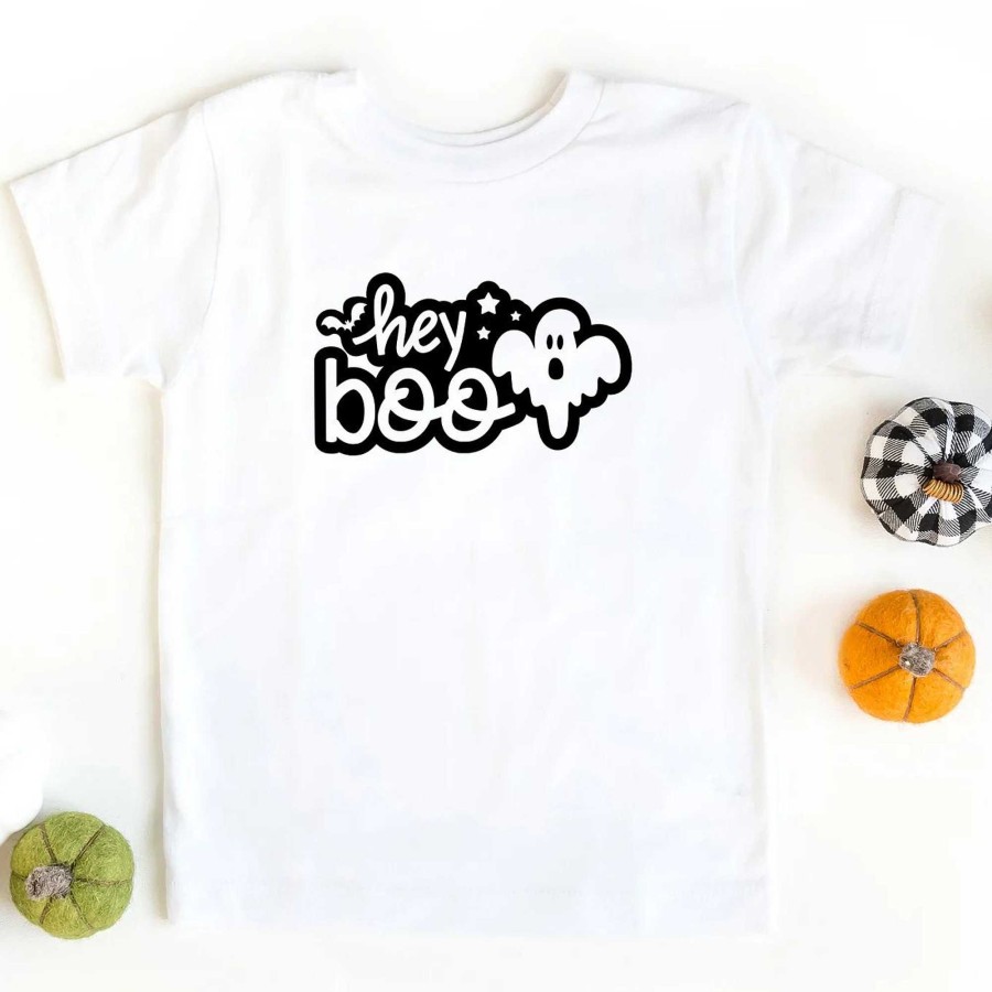 Boy The Juniper Shop | Hey Boo Ghost Short Sleeve Tee, White