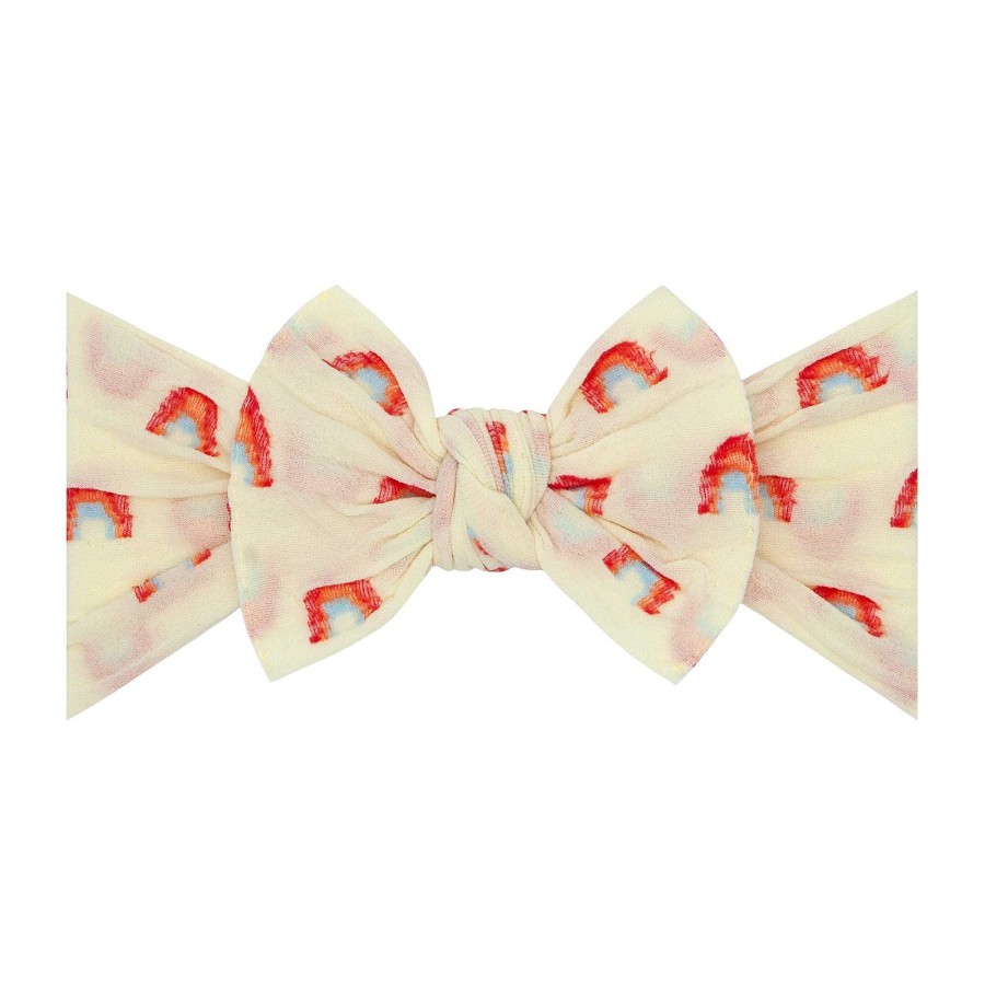 Girl Baby Bling Bows | Shabby Knot Bow, Daffodil Pastel Rainbow