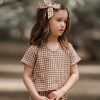 Girl Rylee & Cru | Rylee & Cru Rory Top, Brown Gingham