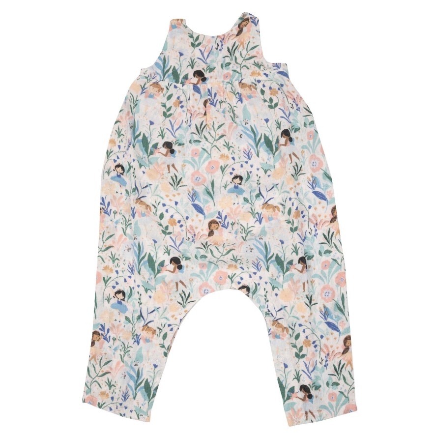 Girl Angel Dear | Tie Back Romper, Pretty Garden Fairies