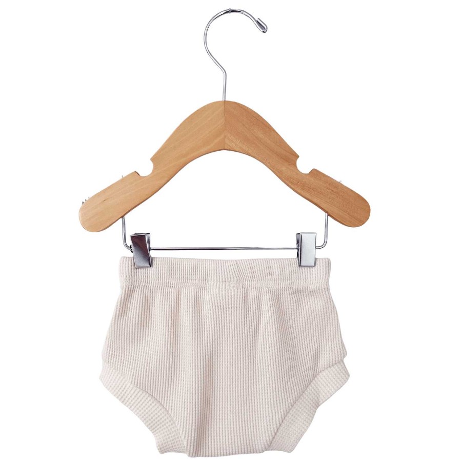 Boy SpearmintLOVE | Organic Cotton Waffle Shorts, Snow