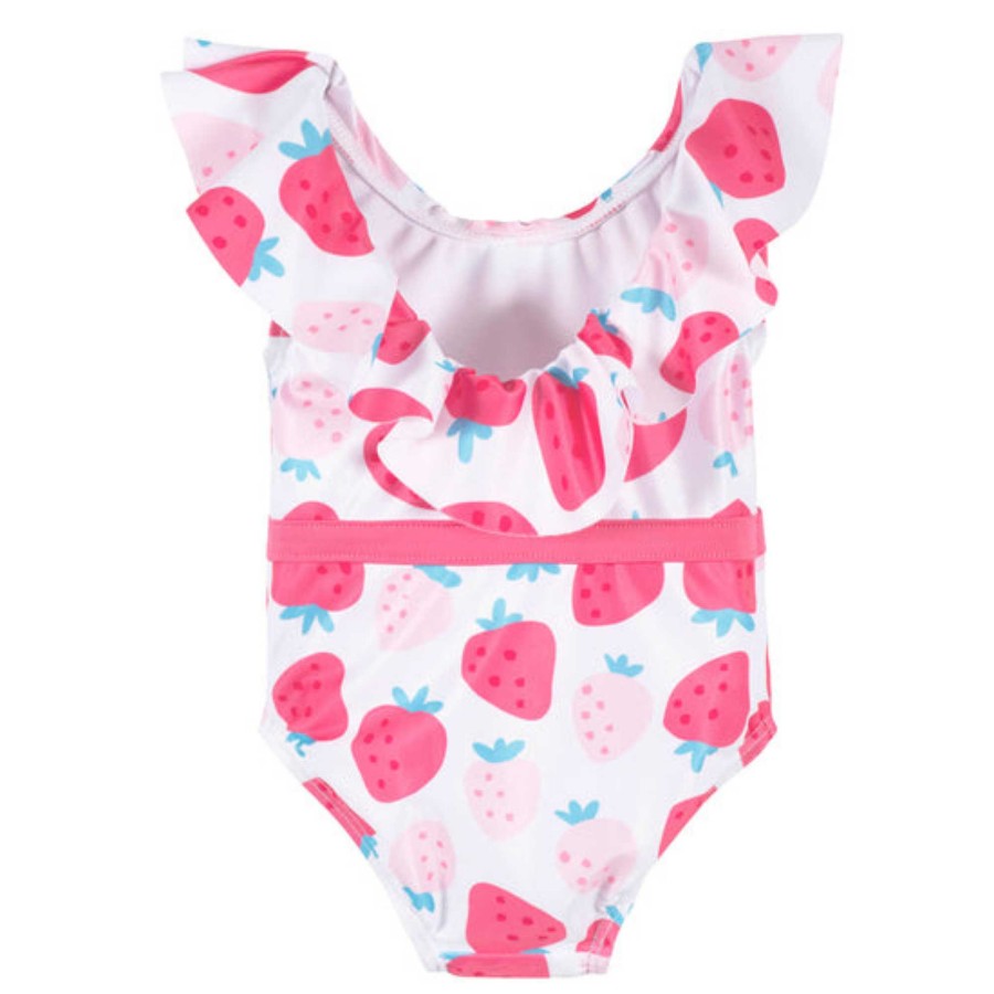 Girl Gerber Childrenswear | One-Piece Ruffle Swimsuit, Summer Blossom