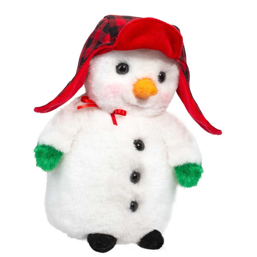 Baby Stuff Douglas Toy Animals | Large Melty Snowman With Bomber Hat Plush Toy