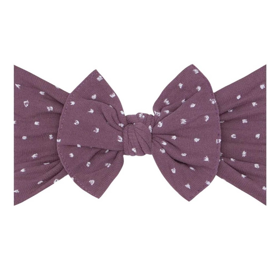 Girl Baby Bling Bows | Knot Bow, Shabby Lilac Dot