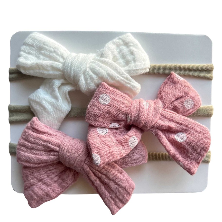 Girl Sold by SpearmintLOVE | 3-Pack Nylon Bows, Eloise