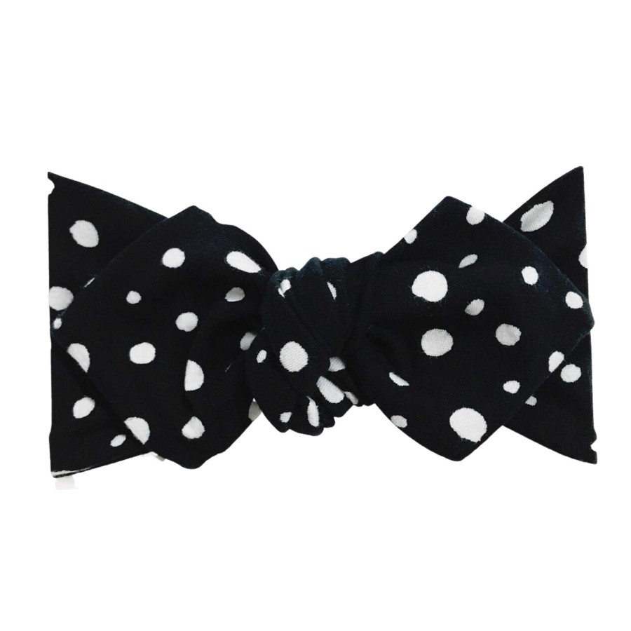 Girl Eyee Kids | Top Knot Headband, Black Spottie