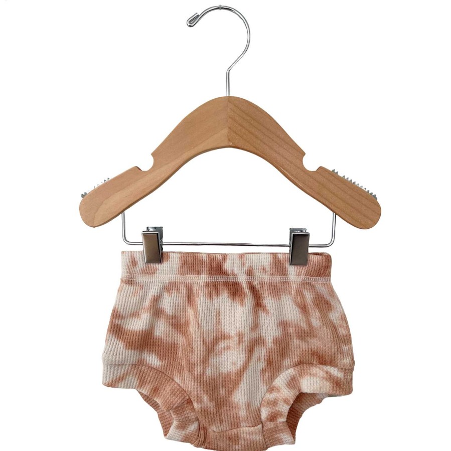 Boy SpearmintLOVE | Organic Cotton Waffle Shorts, Spice Tie Dye