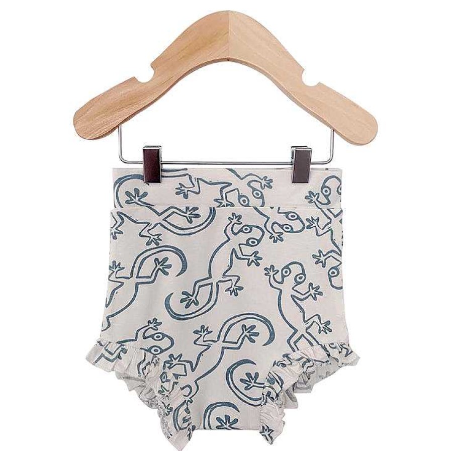 Girl SpearmintLOVE | Ruffle Bloomer, Lizard Cloud White