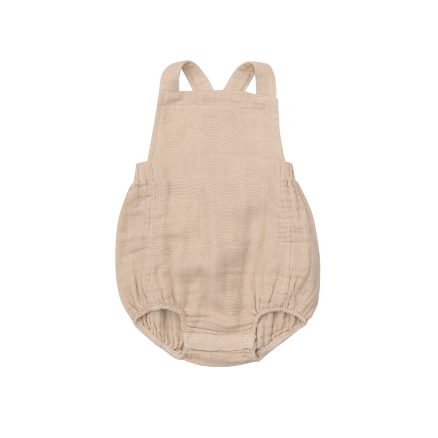 Boy Angel Dear | Retro Sunsuit, Soft Linen