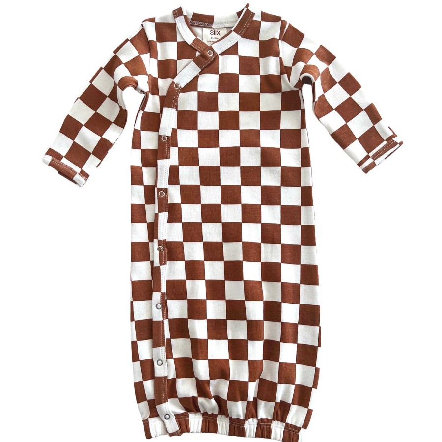 Boy SIIX Collection | Stracciatella Checkerboard / Organic Gown