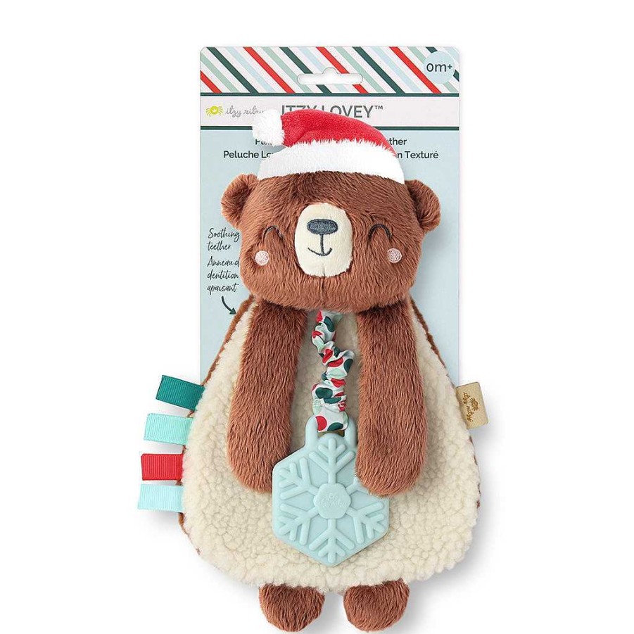 Baby Stuff Itzy Ritzy Toy Animals | Itzy Lovey Plush Teether Toy, Holiday Bear