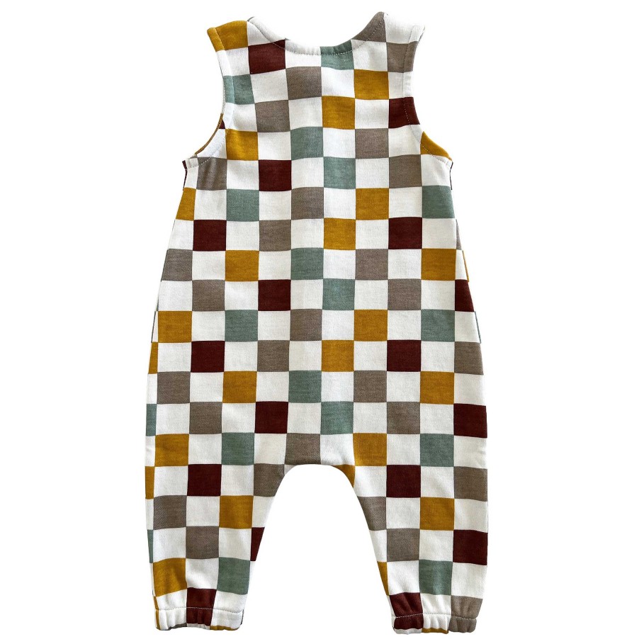 Boy SIIX Collection | Cannoli Checkerboard / Organic Bay Jumpsuit