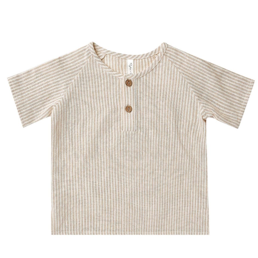 Boy Rylee & Cru | Rylee & Cru Ziggy Shirt, Sand Stripe