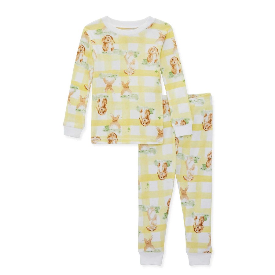 Boy Burt's Bees Baby | Easter Organic 2-Piece Pajama Set, Bunny Plaid