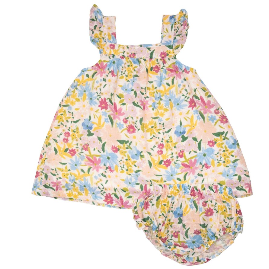 Girl Angel Dear | Sundress & Bloomer Set, Multi Floral