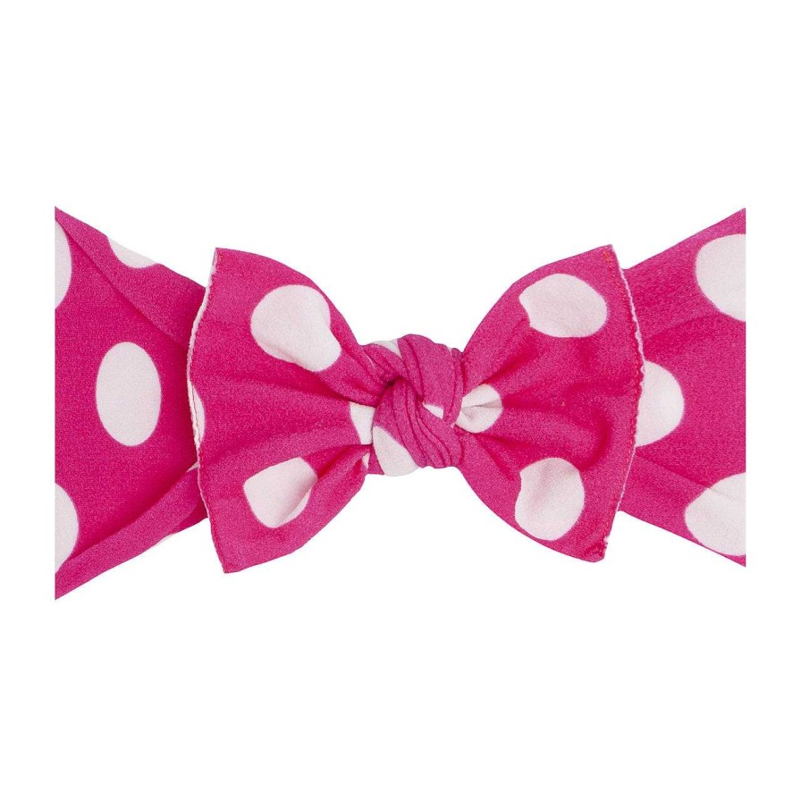 Girl Baby Bling Bows | Knot Bow, Hot Pink Polka Dot