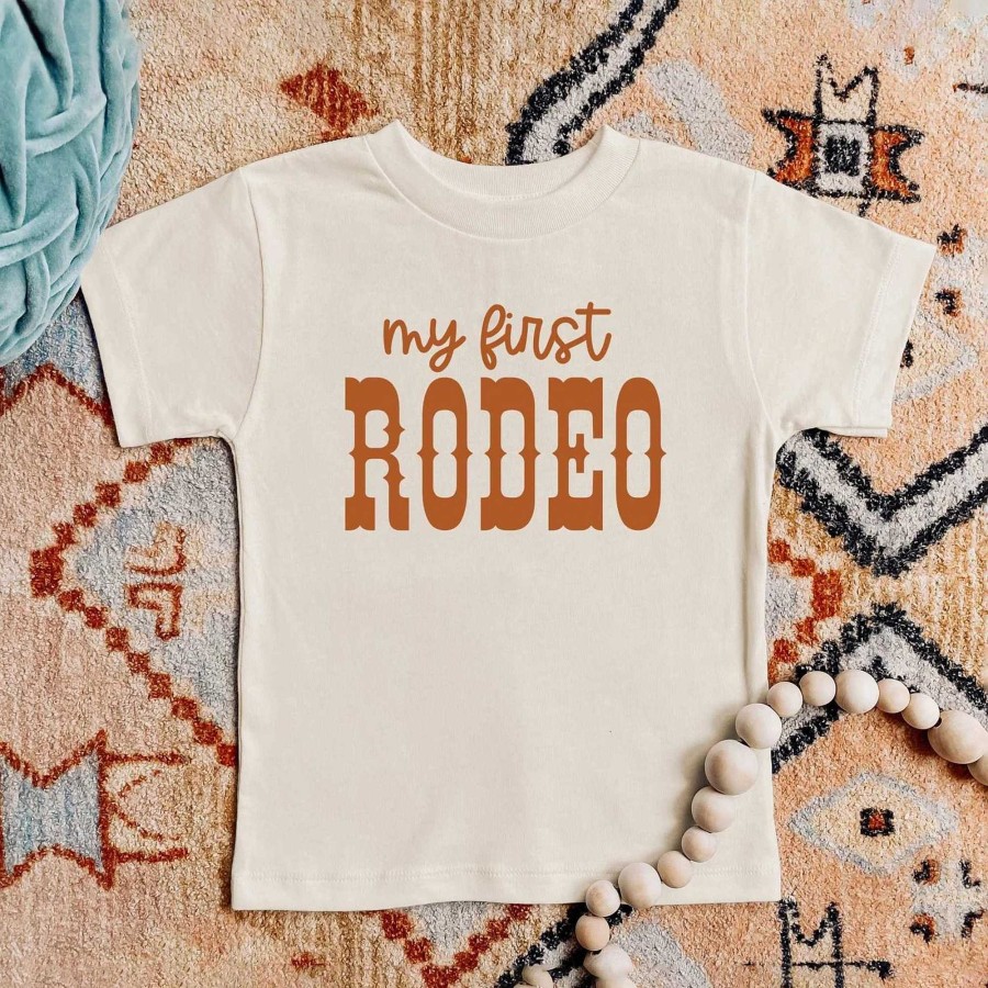 Boy The Juniper Shop | My First Rodeo Short Sleeve Toddler Tee, Cream