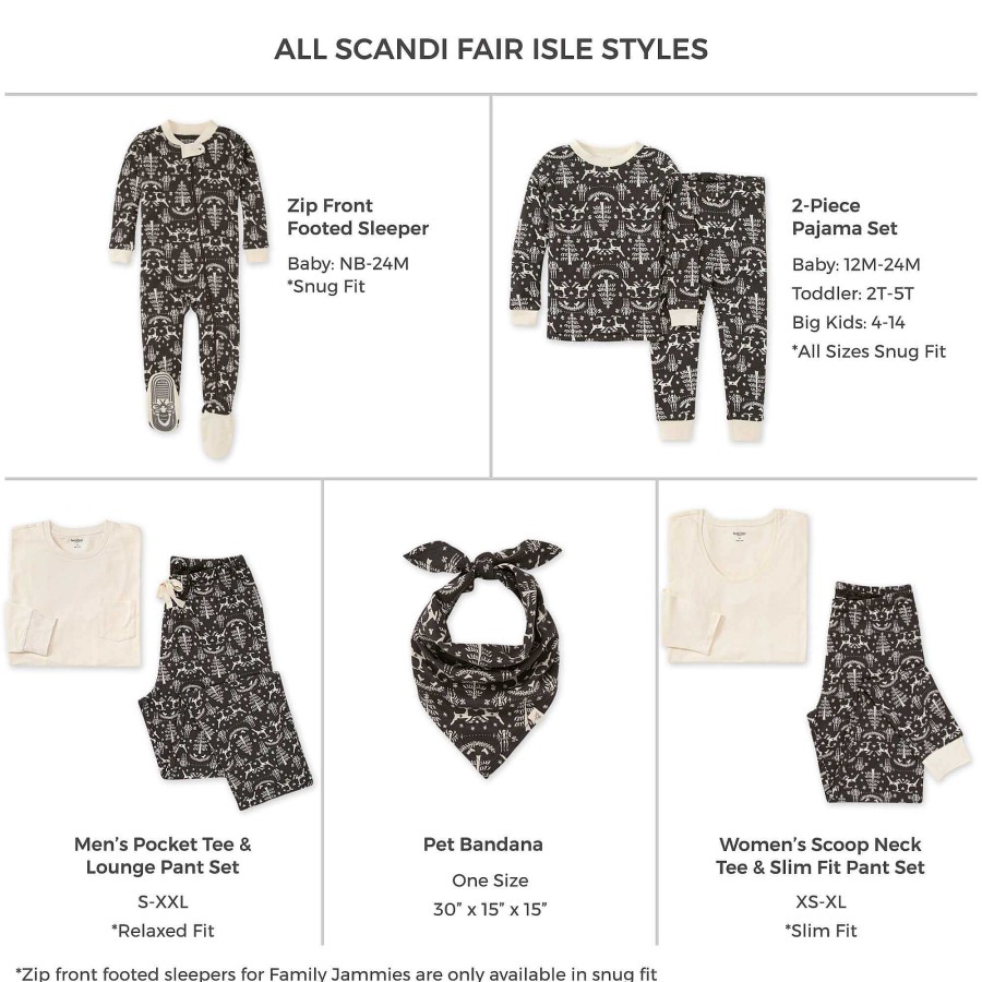 Girl Burt's Bees Baby | Adult Women'S Pajama Set, Scandi Fair Isle