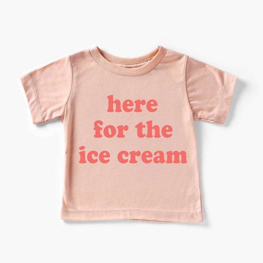 Girl Benny & Ray Apparel | Kid'S Graphic Short Sleeve Tee, Here For The Ice Cream!