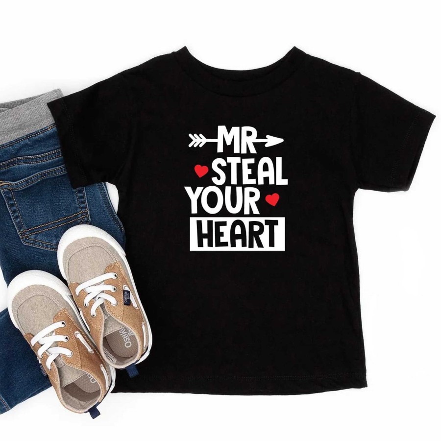 Boy The Juniper Shop | Mr. Steal Your Heart Short Sleeve Tee, Black