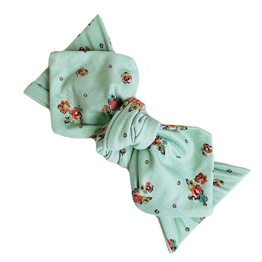 Girl Eyee Kids | Top Knot Headband, Seafoam Floral