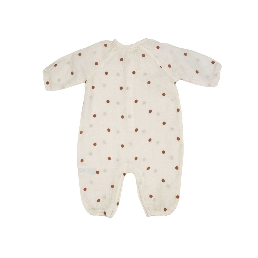 Girl Angel Dear | Muslin Romper, Cashew Polka Dot