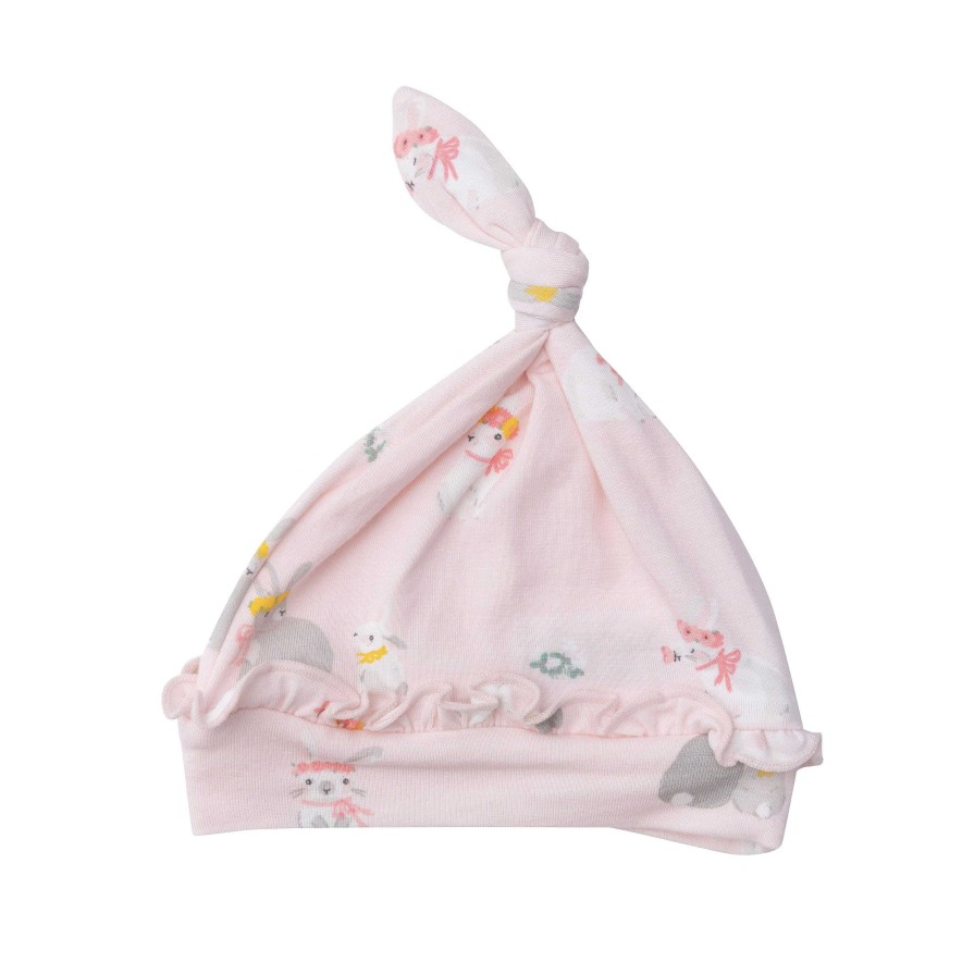 Accessories Angel Dear | Knot Beanie, Bunnies Pink