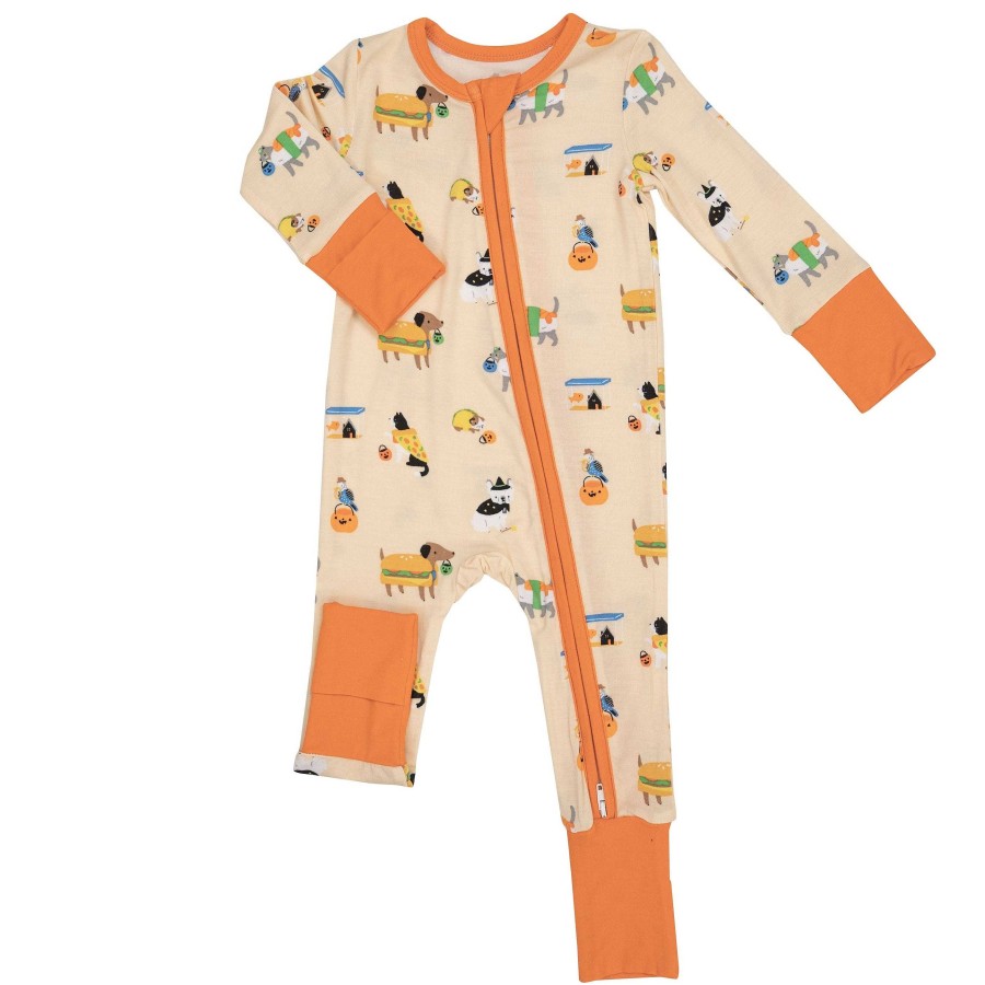 Boy Angel Dear | 2-Way Zip Romper, Halloween Costumed Pets