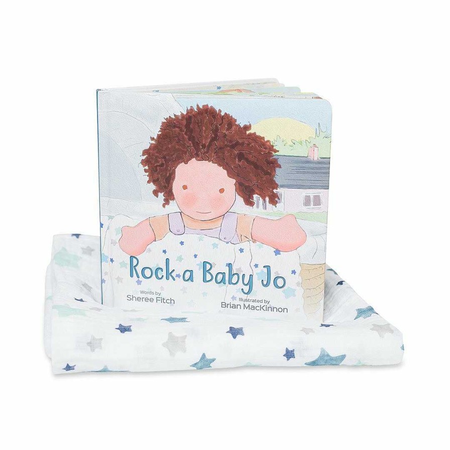 Baby Stuff Lulujo | Rock A Baby Jo, Muslin Blanket And Book Set