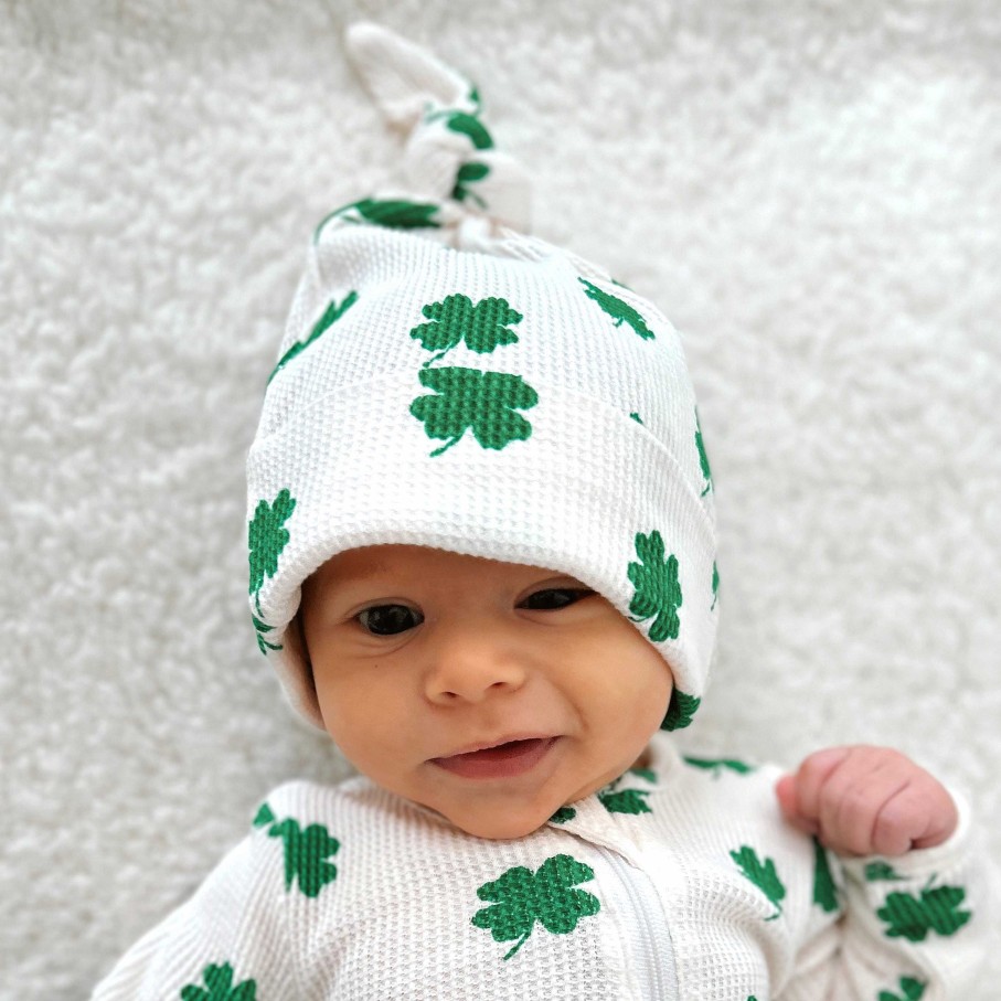 Boy SpearmintLOVE | Organic Waffle Knot Beanie, Clover