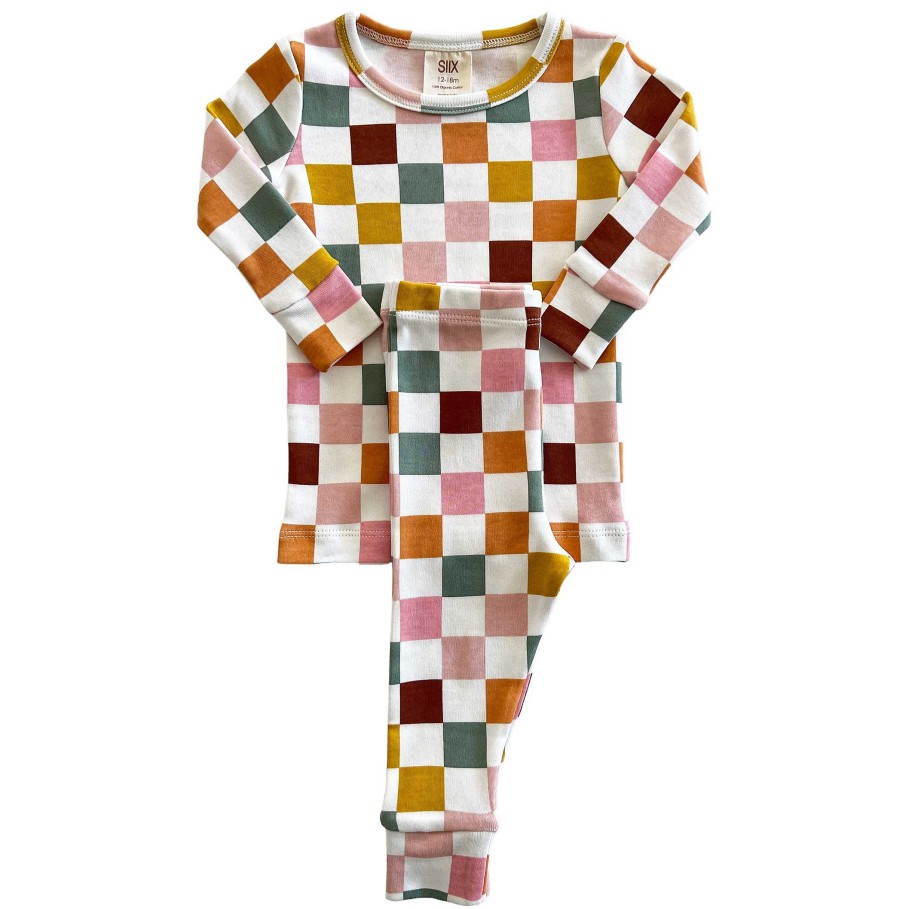 Girl SIIX Collection | Cake Pop Checkerboard / Organic 2-Piece Set