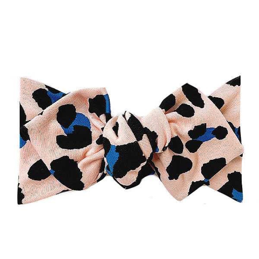 Girl Eyee Kids | Top Knot Headband, Peachy Leopard